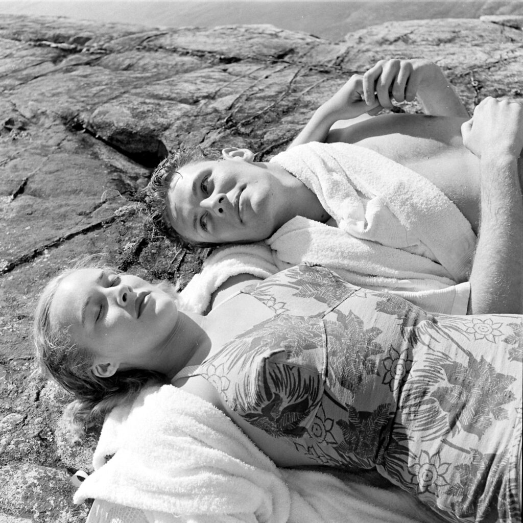 A couple vacationing at Lake George, New York, 1941.