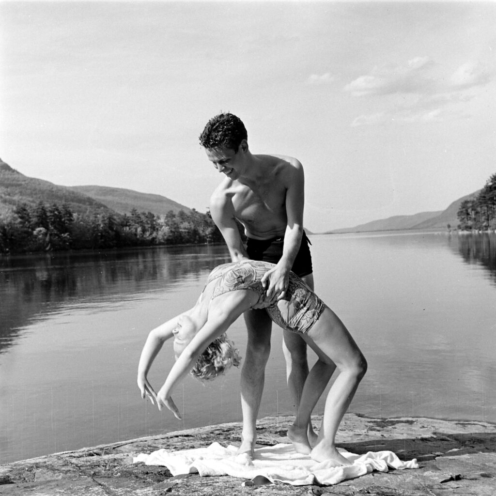 A young couple vacationing at Lake George, New York, 1941.