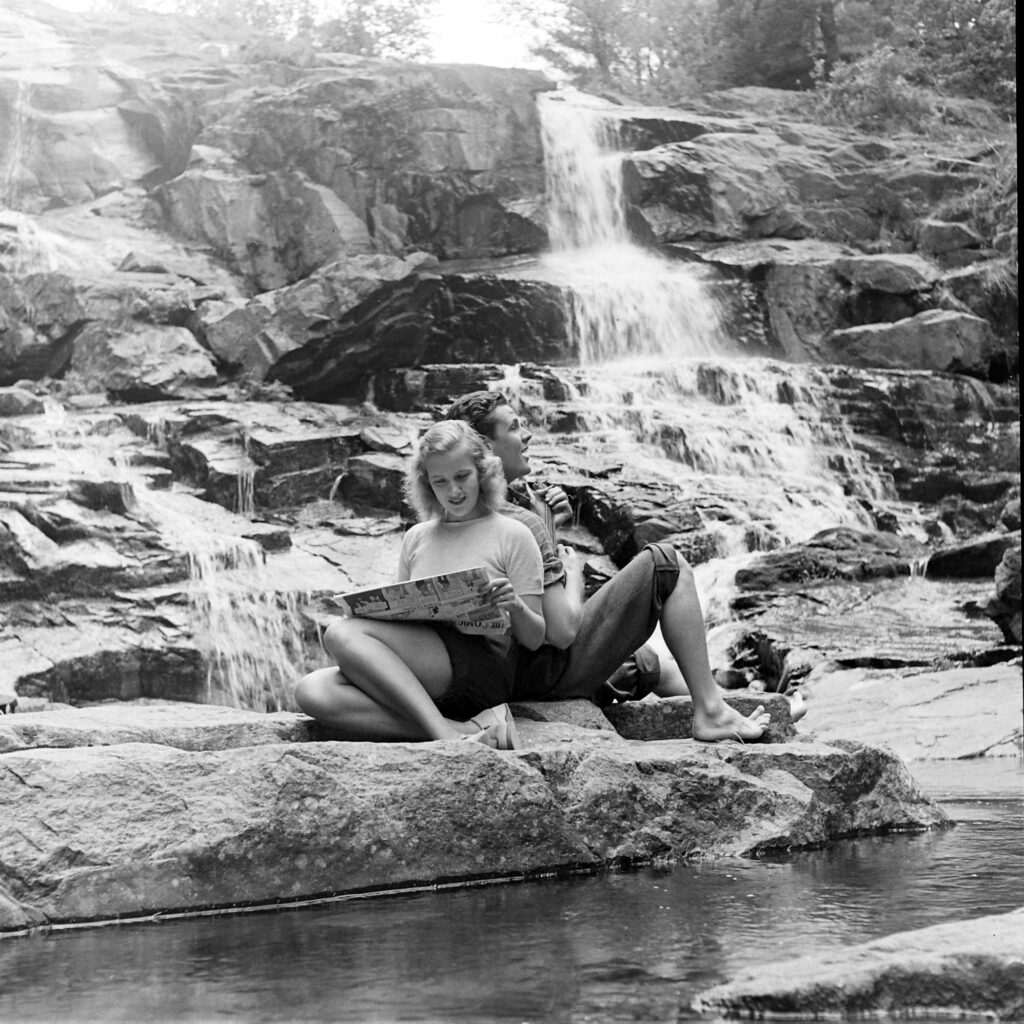 A couple vacationing at Lake George, New York, 1941.
