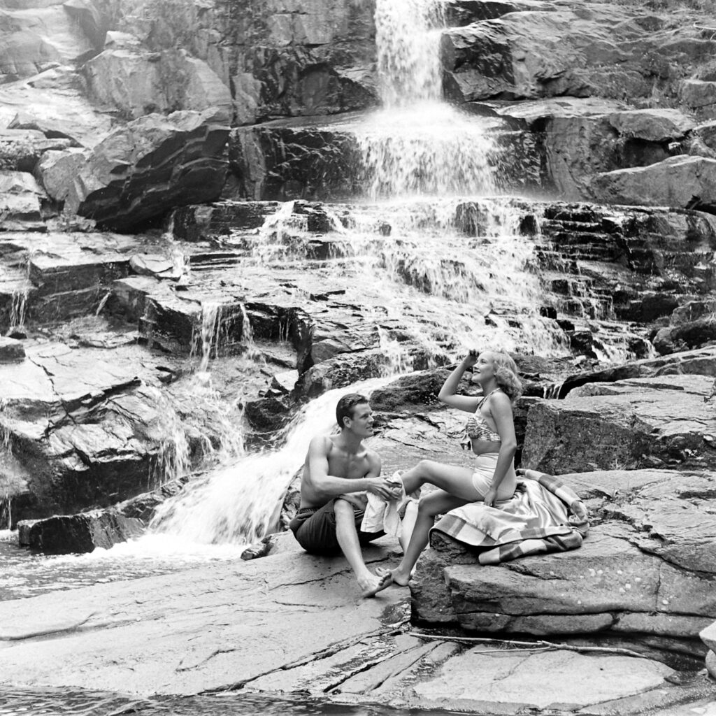 A couple vacationing at Lake George, New York, 1941.