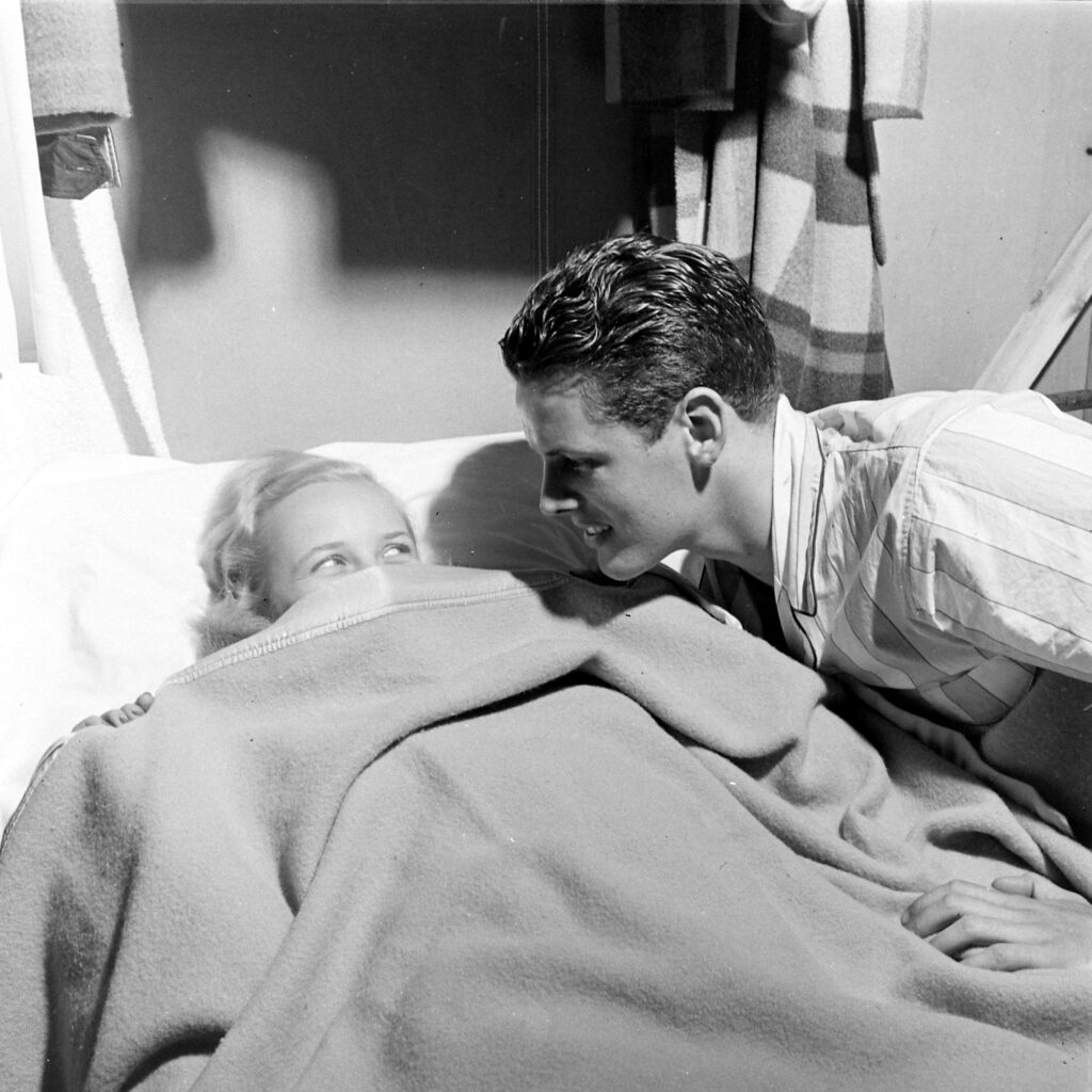 A couple vacationing at Lake George, New York, 1941.