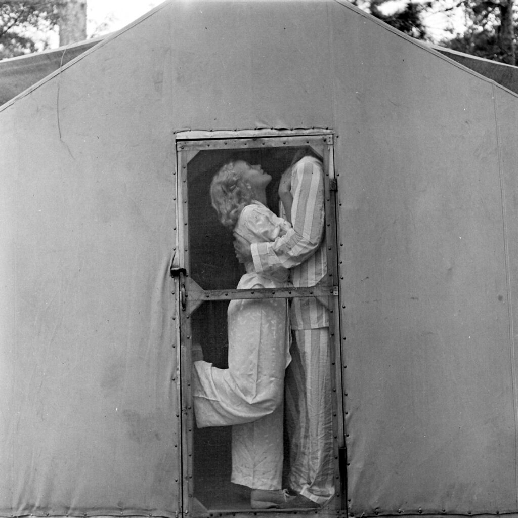 A couple vacationing at Lake George, New York, 1941.