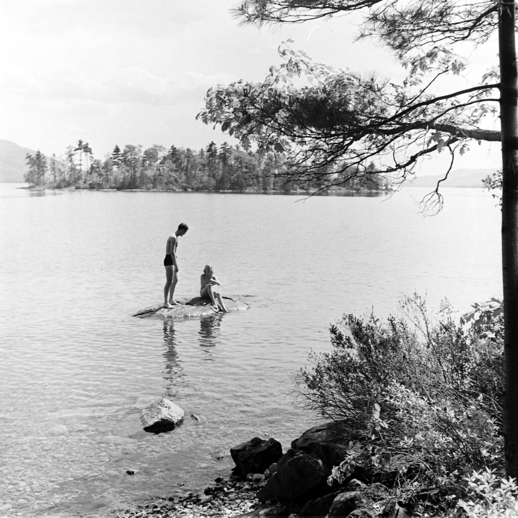 A couple vacationing at Lake George, New York, 1941.