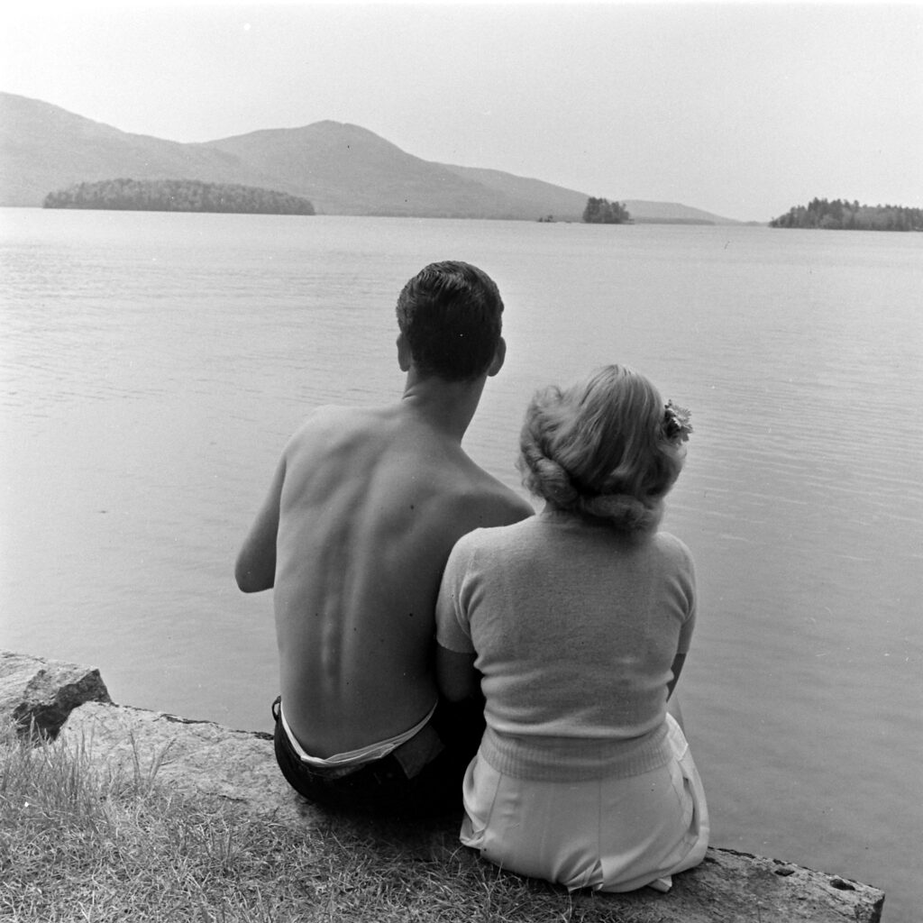 A couple vacationing at Lake George, New York, 1941.