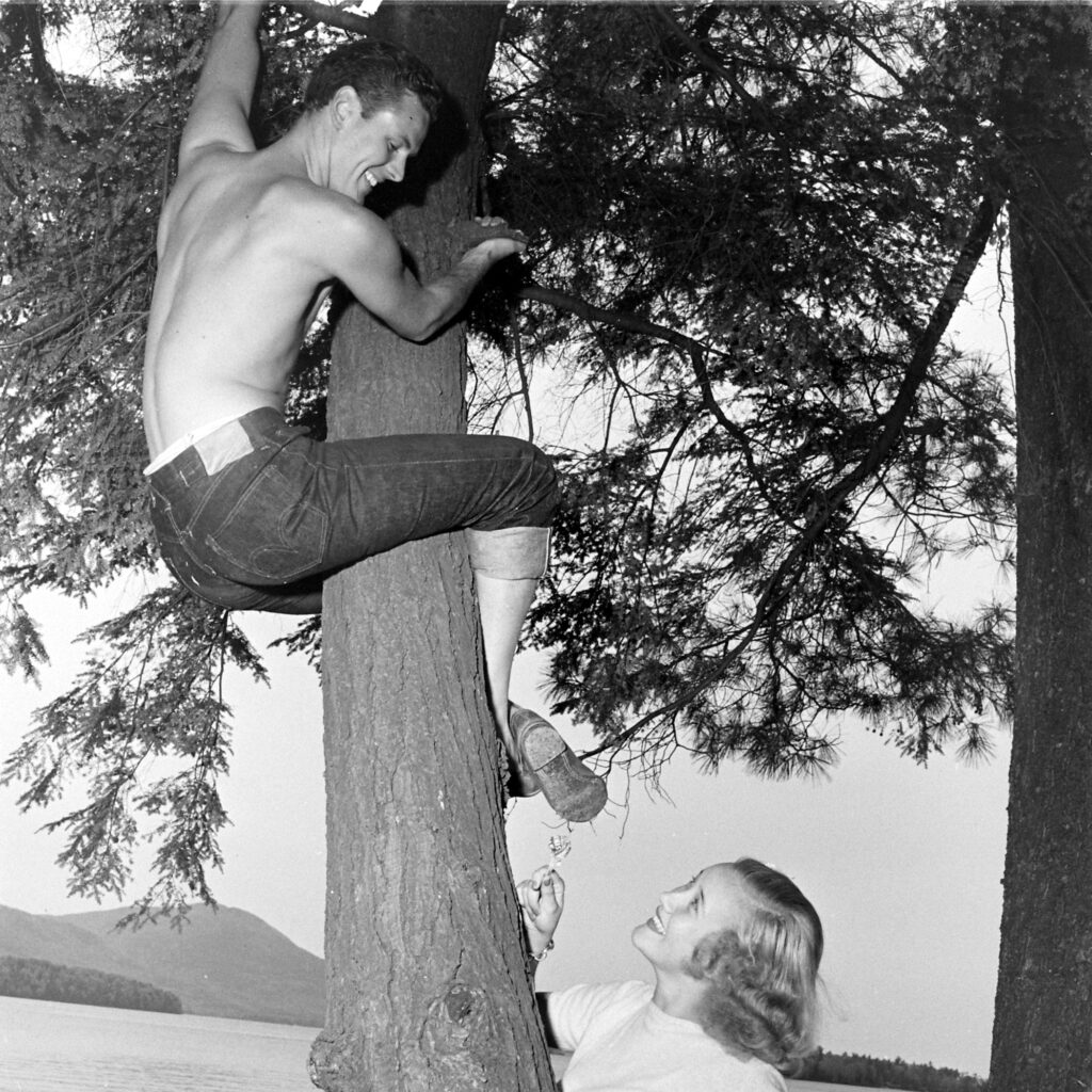 A couple vacationing at Lake George, New York, 1941.