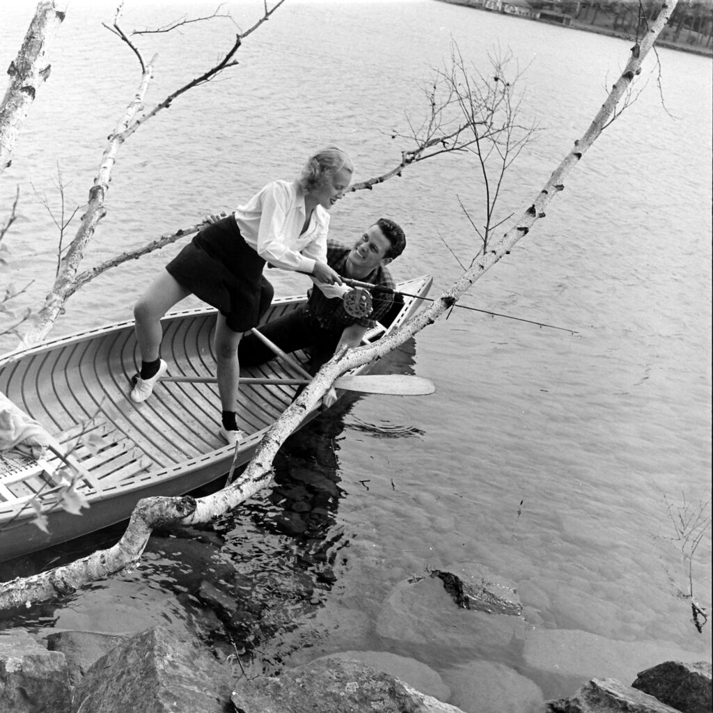 A couple vacationing at Lake George, New York, 1941.