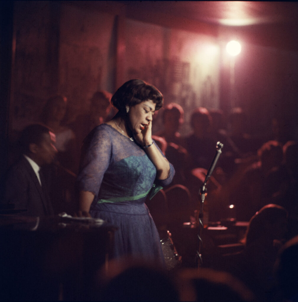 Ella Fitzgerald performed at Mister Kelly's nightclub in Chicago, 1958.