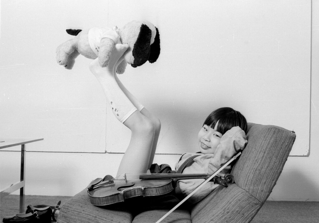 Midori in 1981, at age 11. Later that year, at a New Year's Eve concert, she would perform a solo with the New York Philharmonic. She went on to become a great performer and advocate for music education.