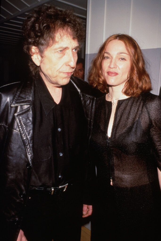 Bob Dylan and Madonna in the late 1990s.